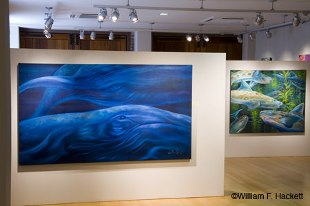 "Roaming in the Deep" and "Leopards of the Sea" ©Engela Olivier-Wilson (photos ©William F. Hackett with permission of the artist