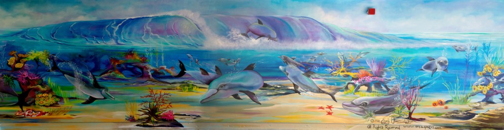 Dolphin Mural, East Avenue Middle School, Livermore, California
